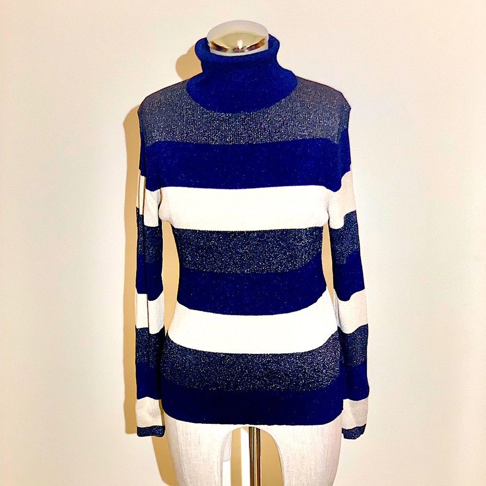 💥EUC‼️ Banana Republic Holiday Sparkle Turtleneck Sweater- Sz Large ✨✨✨